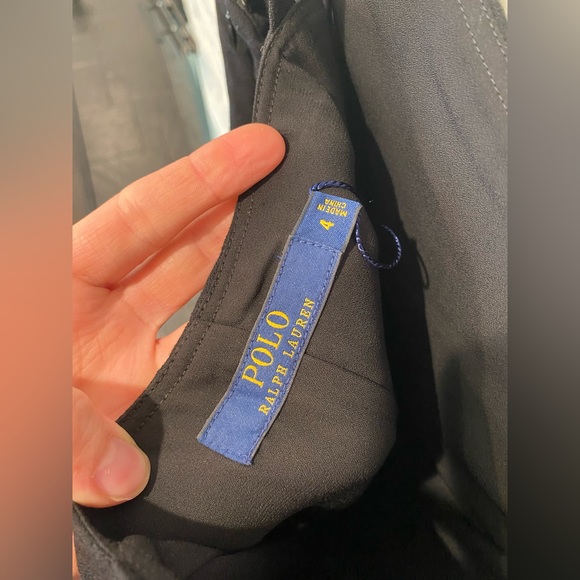 NWT Ralph Lauren Polo 10 Line Spaghetti Strap Black Dress Size 4 - Picture 5 of 5